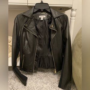Petite Small Short-waisted Calvin Klein Leather Jacket